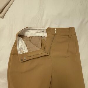 Aritzia Tan Cropped Ankle Pants